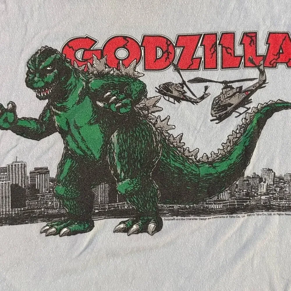 Godzilla Helicopter Air Strike Attack Blue T shirt Impact Merchandising